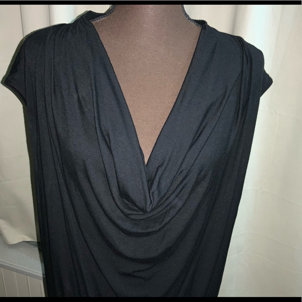 Michael Kors Sexy V Neck Slimming Black Dress